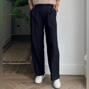 90’s Vintage Black Wool Trousers Size 16